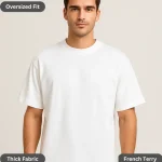 White Oversized T-Shirt for Men – 260 GSM Heavyweight Cotton