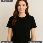 All Color Supima Cotton T-Shirt for Women – Soft, Breathable, Everyday Comfort