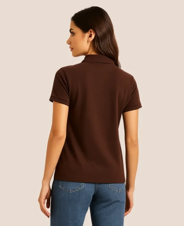 coffee-brown-polo-t-shirt-women-back