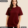 maroon-oversized-t-shirt-women