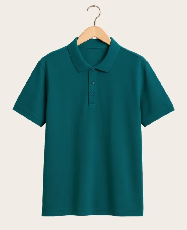 teal-blue-polo-t-shirt-women-hanger
