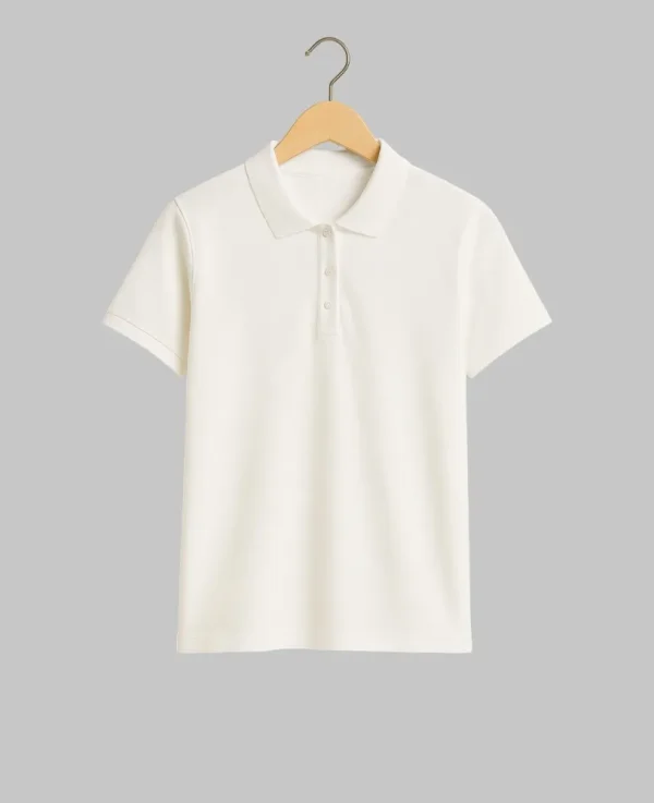 white-polo-t-shirt-women-hanger