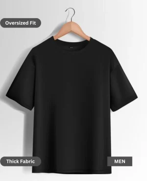 Black Oversized T-shirt Men hanger