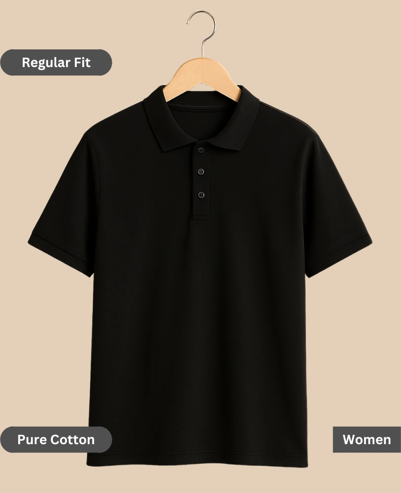 All Solid Colors – Polo T-Shirt for Women (Premium Cotton)