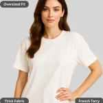 White Oversized T-Shirt for Women –260 GSM Heavyweight Cotton