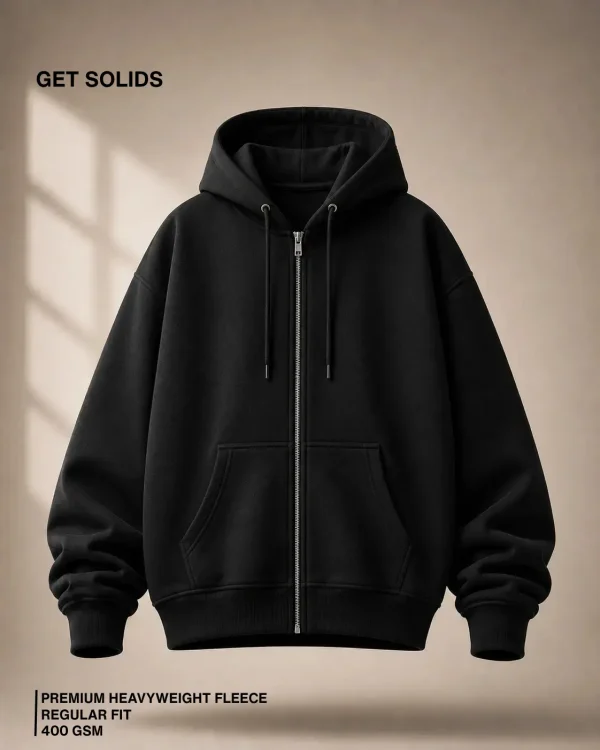 Black-Regular-Zip-Hoodie