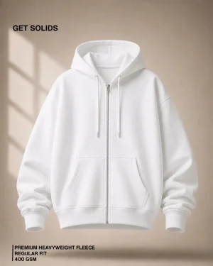 White-Regular-Zip-Hoodie